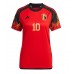 Billige Belgien Eden Hazard #10 Hjemmebane Fodboldtrøjer Dame VM 2022 Kortærmet